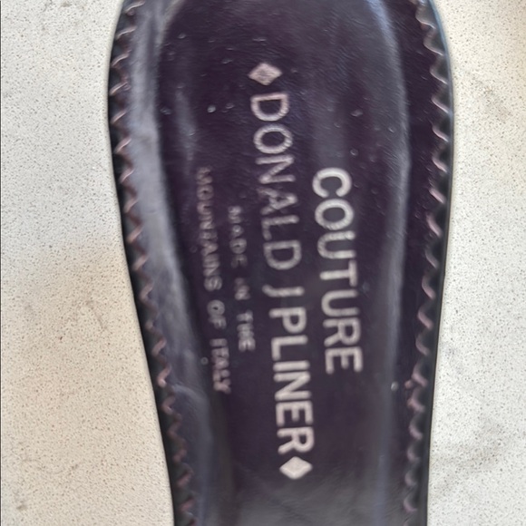 Donald J. Pliner Black Textured Mules - Picture 2 of 5